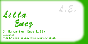 lilla encz business card